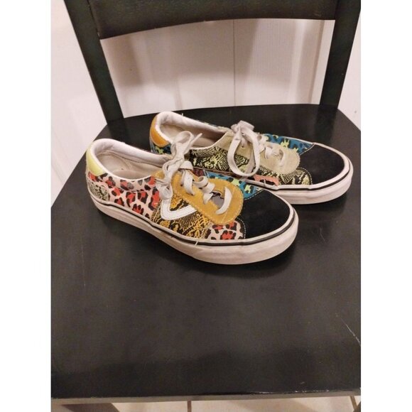 Van's animal print color block sneakers - Picture 1 of 8